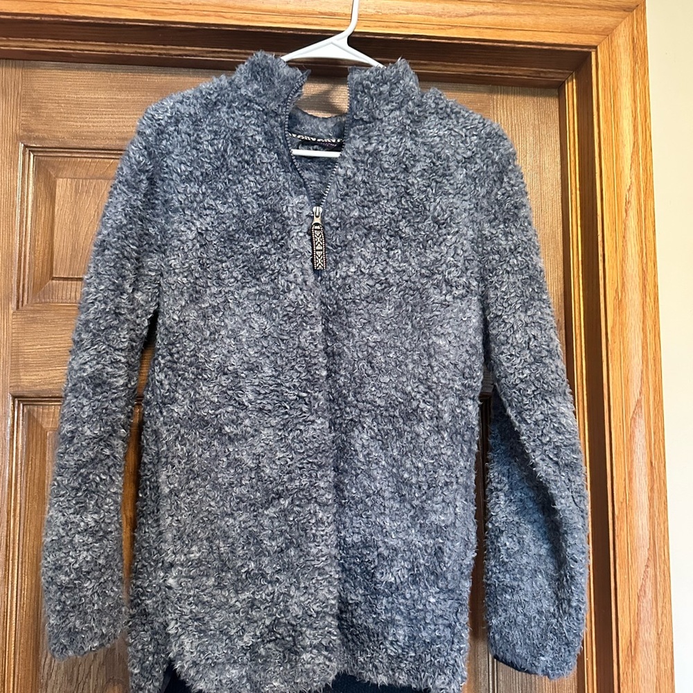 Fuzzy Zip-Up Quarter Zip Pull Over Jacket Canyon Creek fleece warm Dunham’s